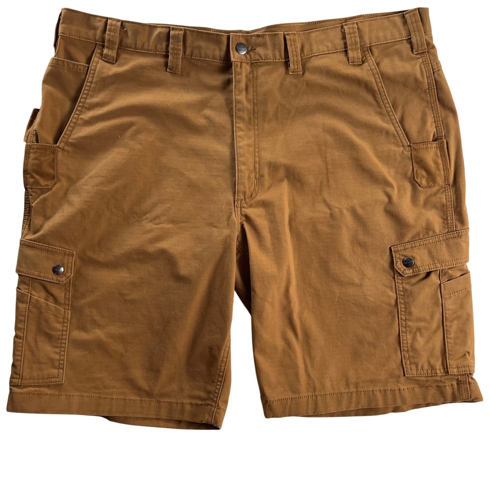Carhartt Force Cargo Shorts Mens 44 Brown Ripstop Relaxed Fit 104727 BRN